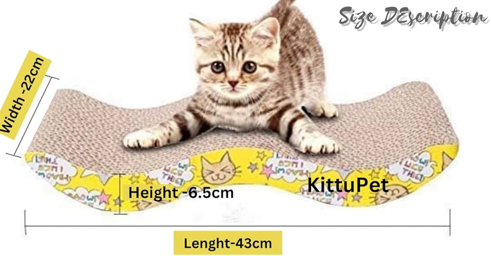 Wavy cat scratcher