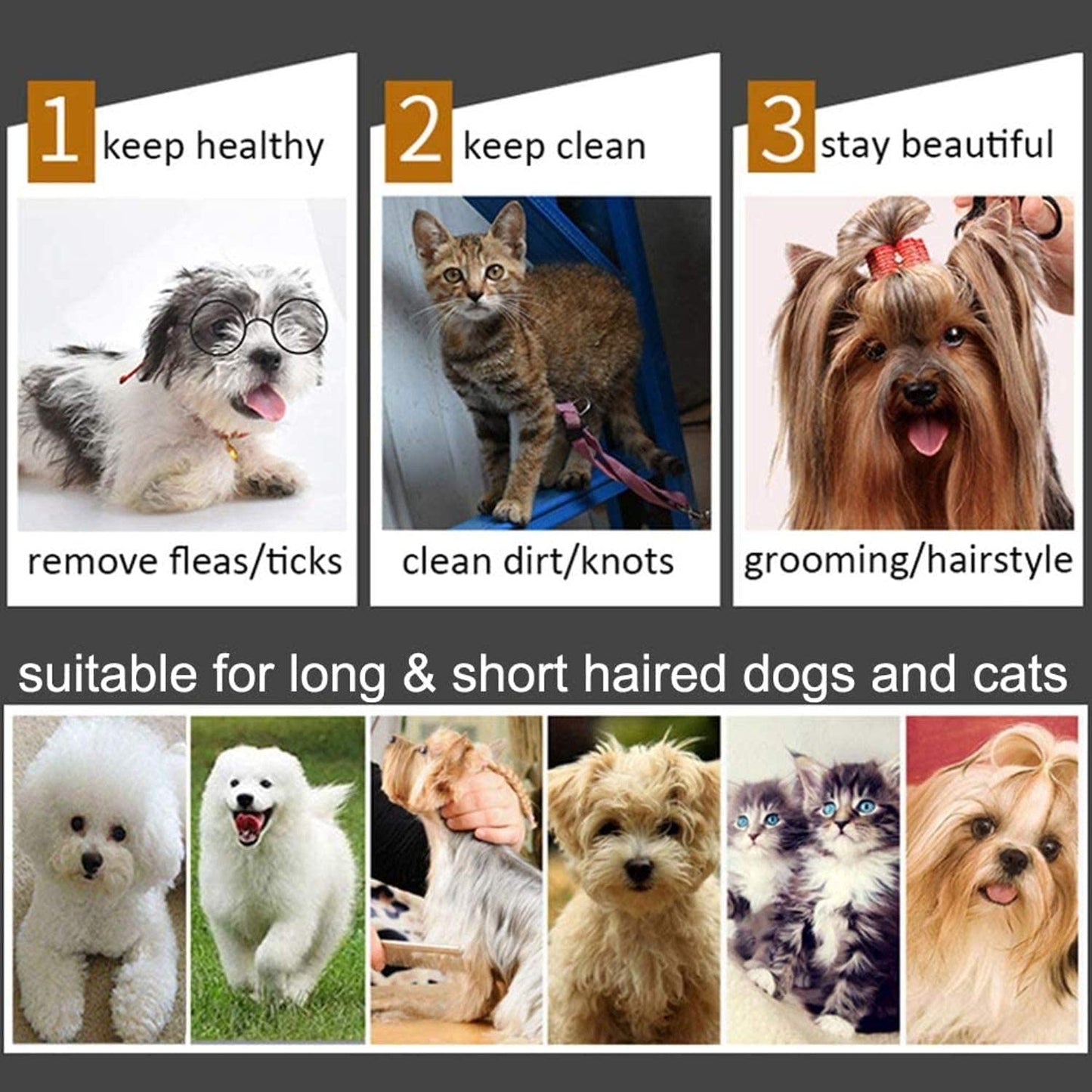 Double sided pet comb