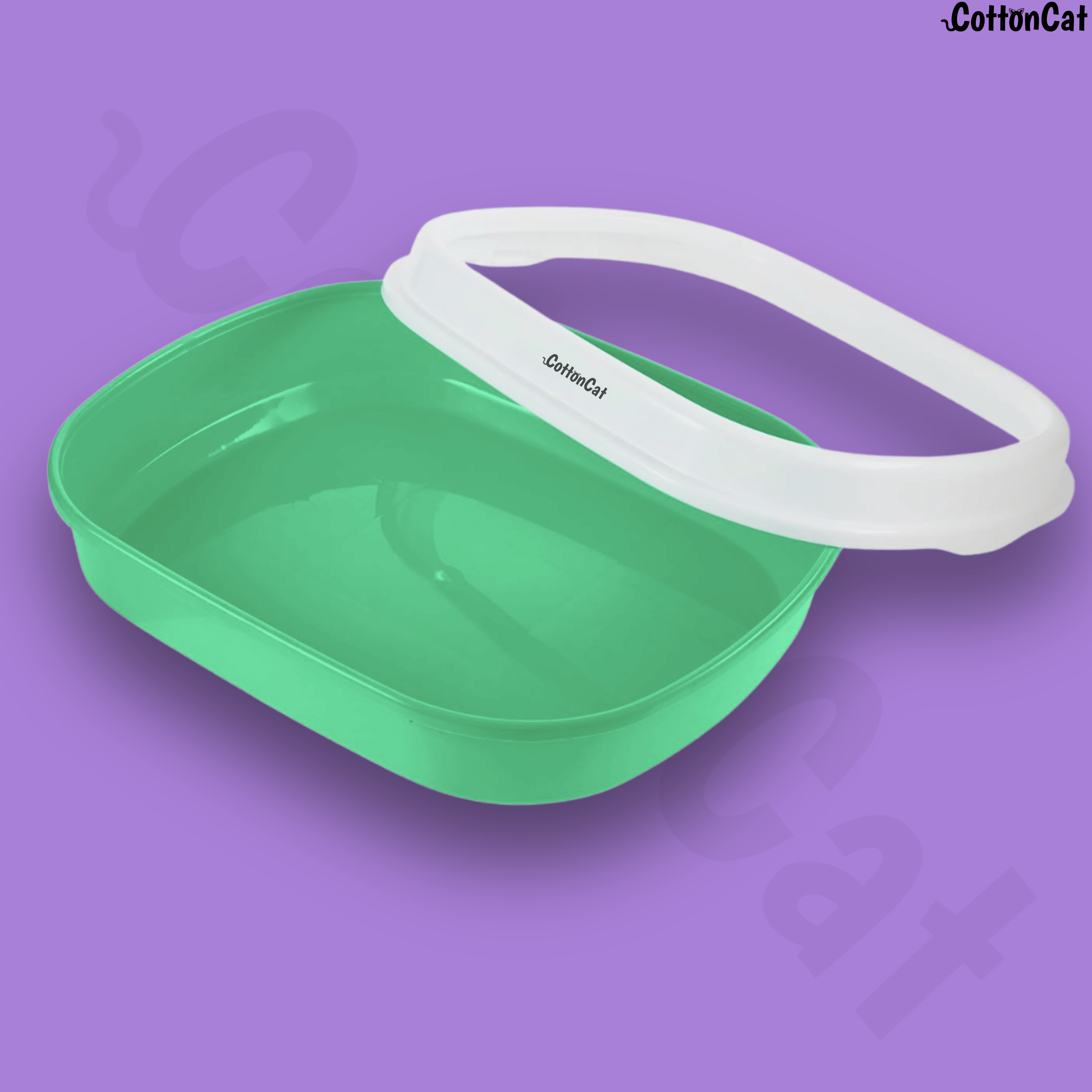 Cottoncat Neon Green Cat Litter Tray