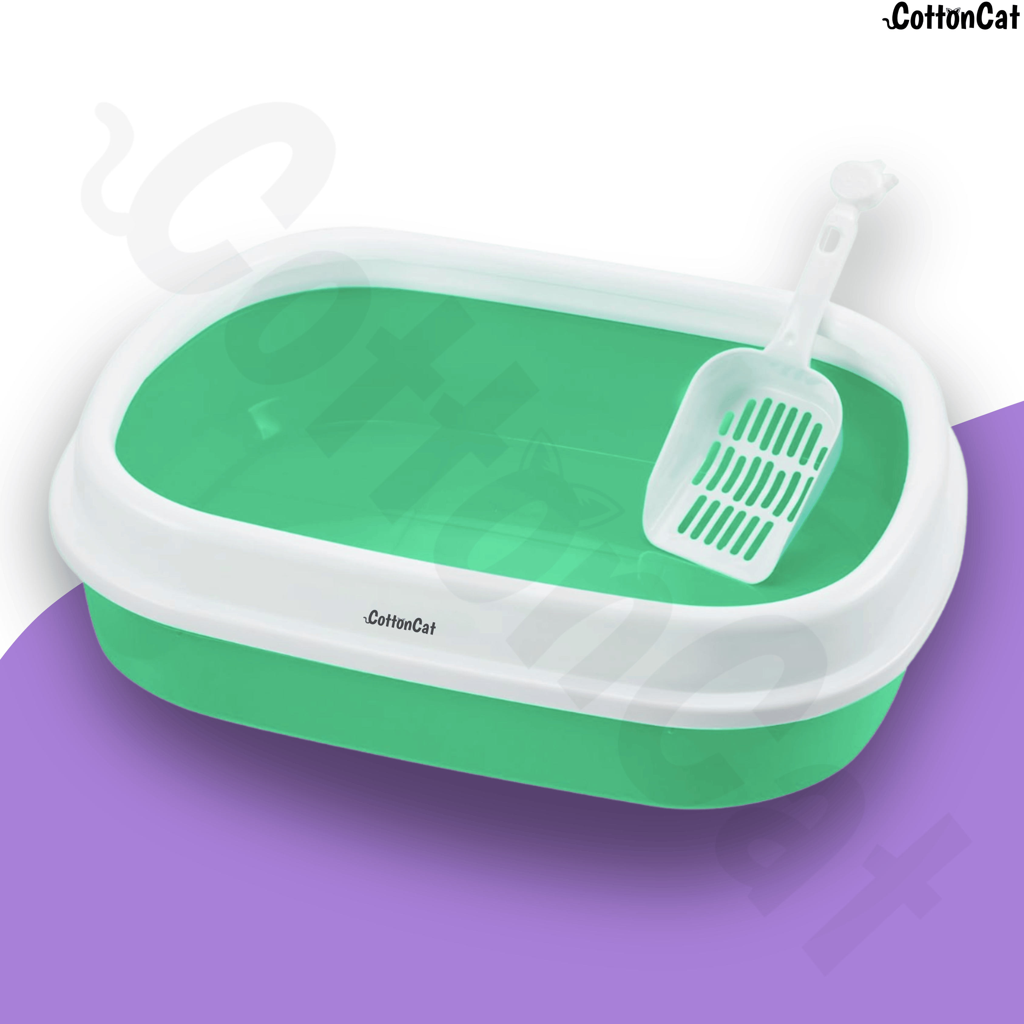 Cottoncat Neon Green Cat Litter Tray