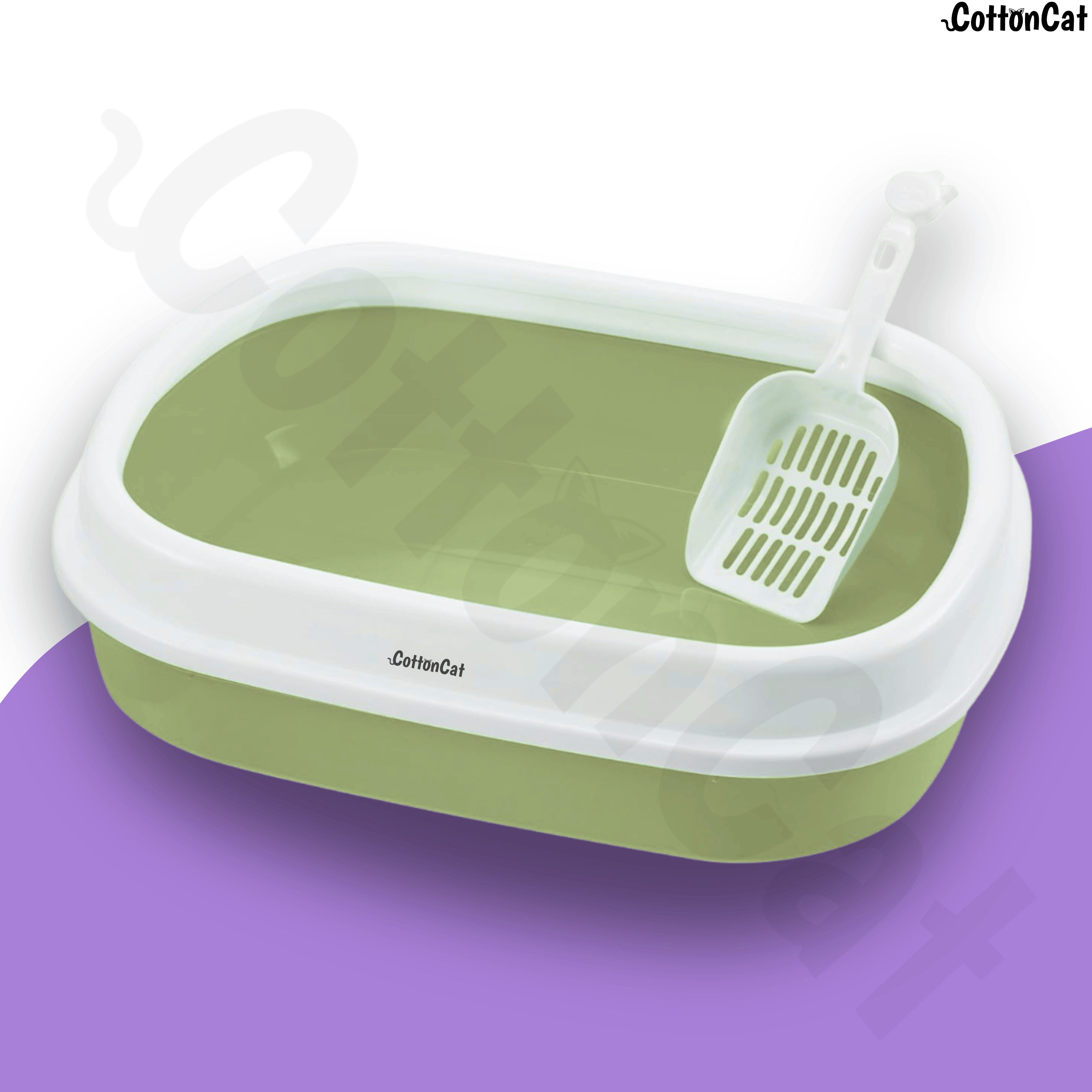 Cottoncat Green Cat Litter Tray