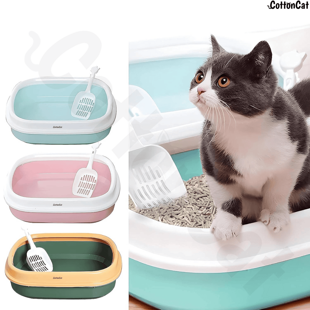 Cottoncat Neon Green Cat Litter Tray