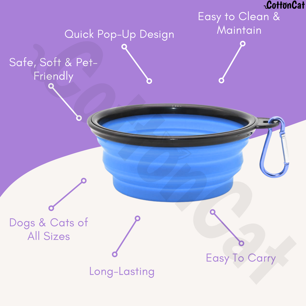Portable/Travel Pet Bowl For Cats & Dogs