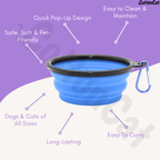 Portable/Travel Pet Bowl For Cats & Dogs