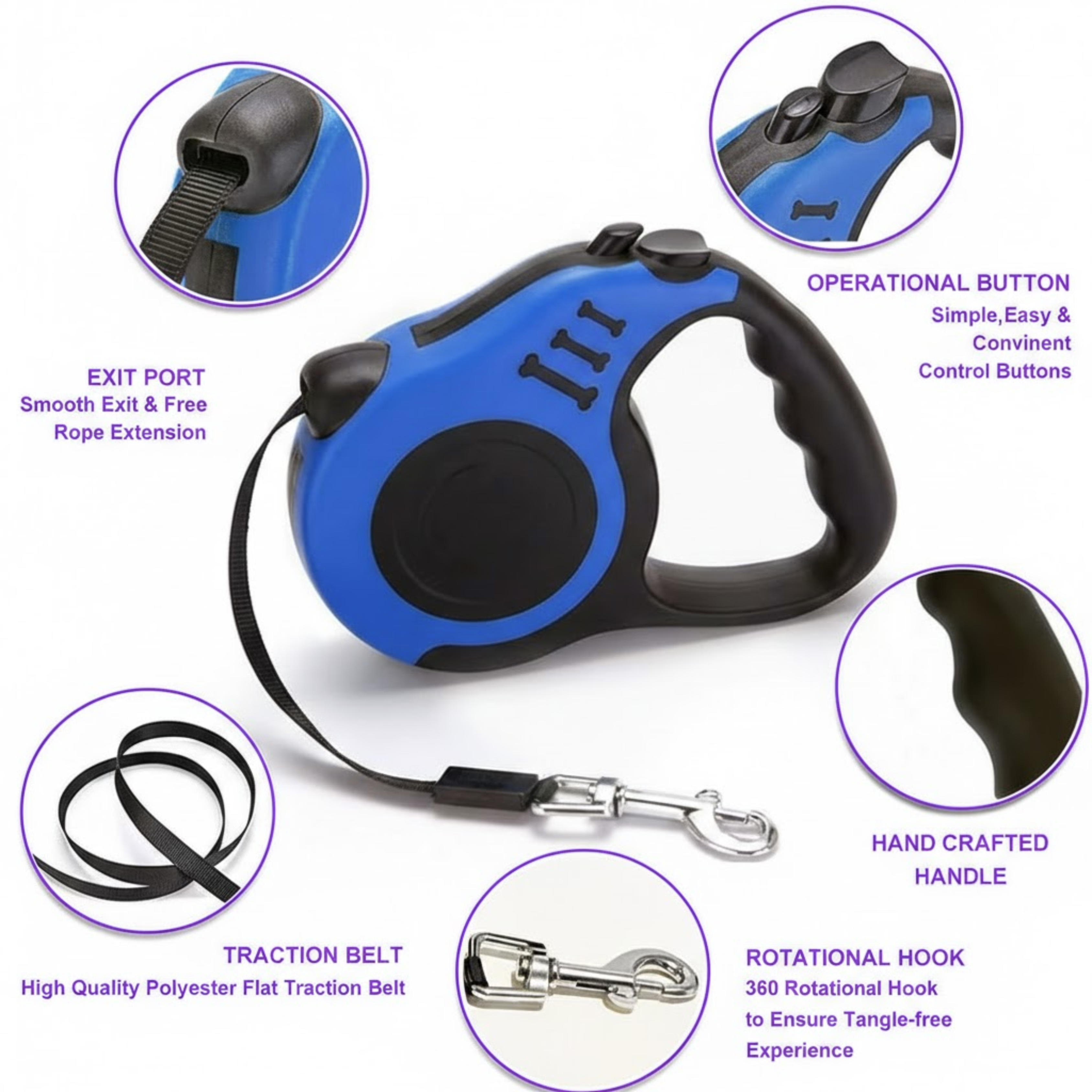 Retractable Cat Dog Leash