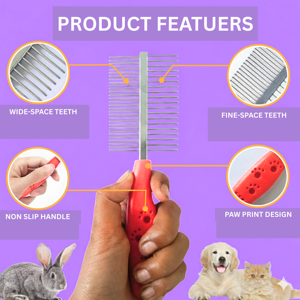 Double sided pet comb