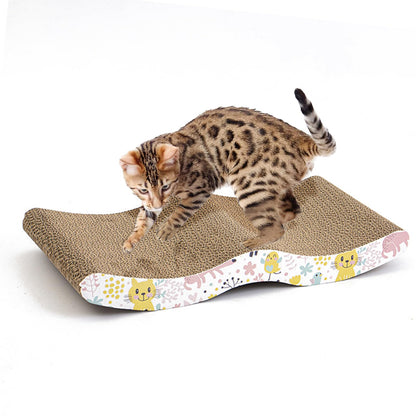 Wavy cat scratcher