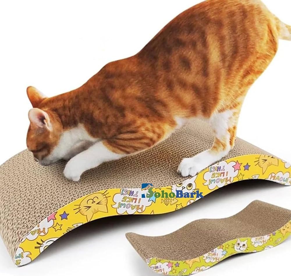 Wavy cat scratcher
