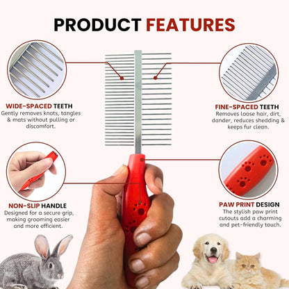 Double sided pet comb