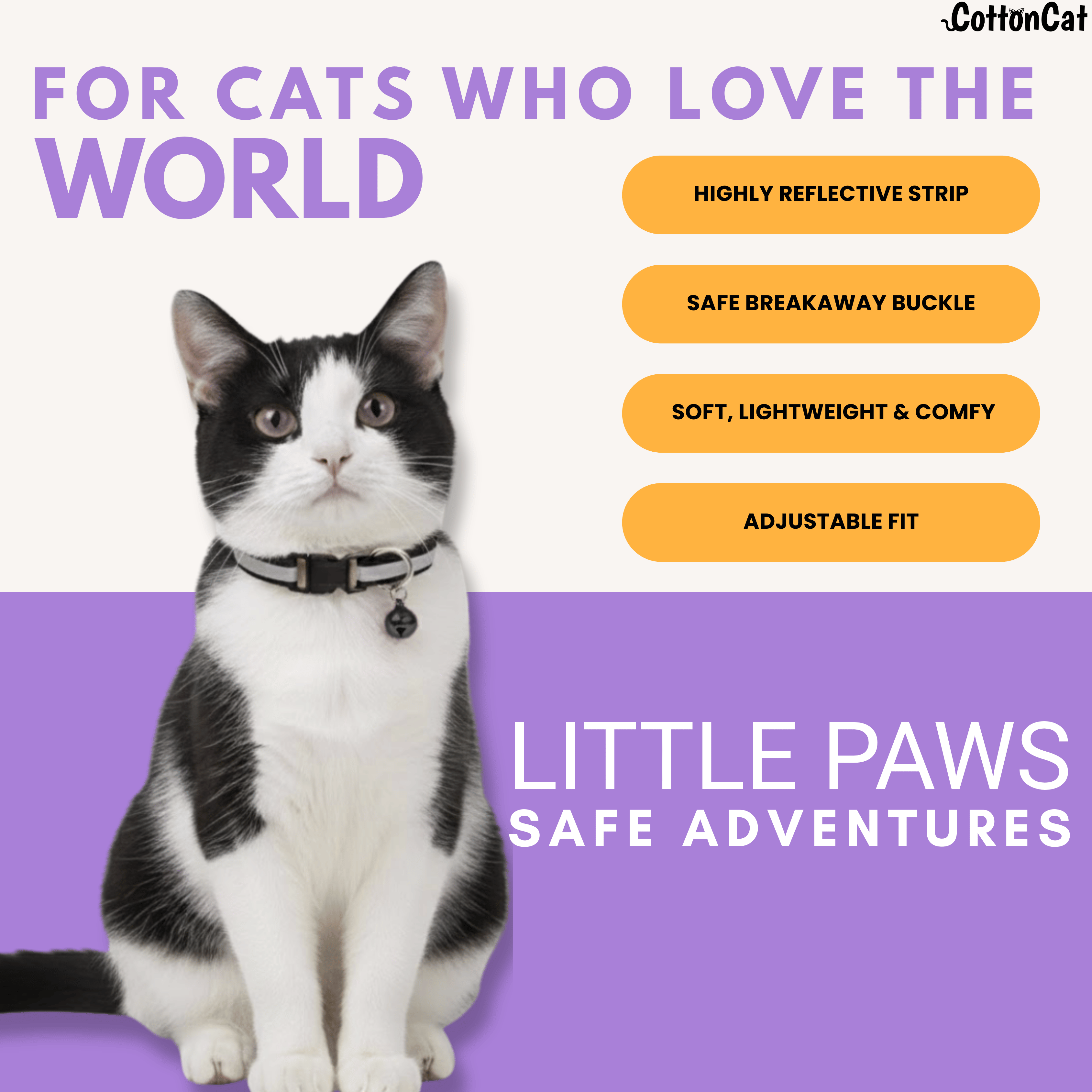 Cat & Dog Reflective Collar With Bell