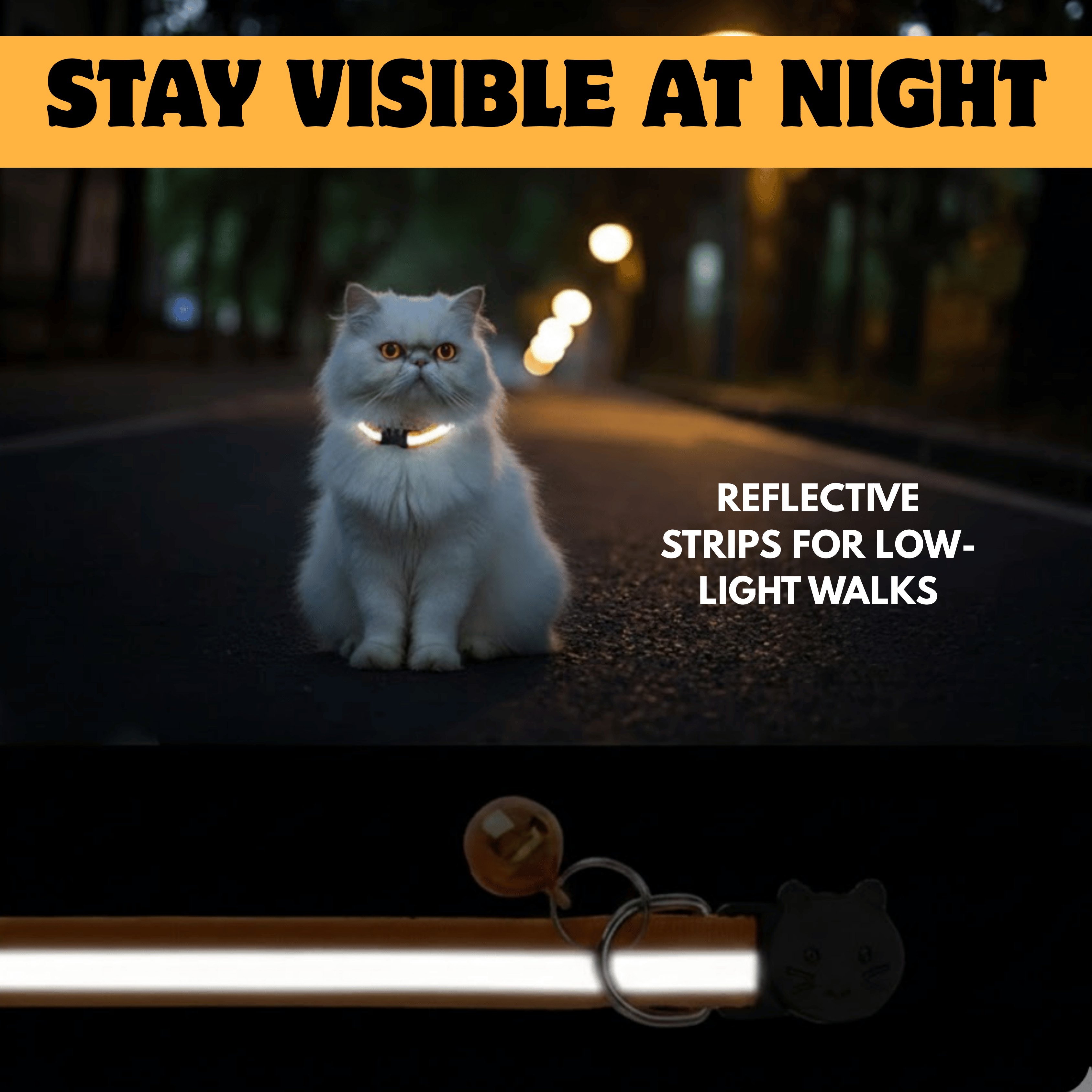 Cat & Dog Reflective Collar With Bell