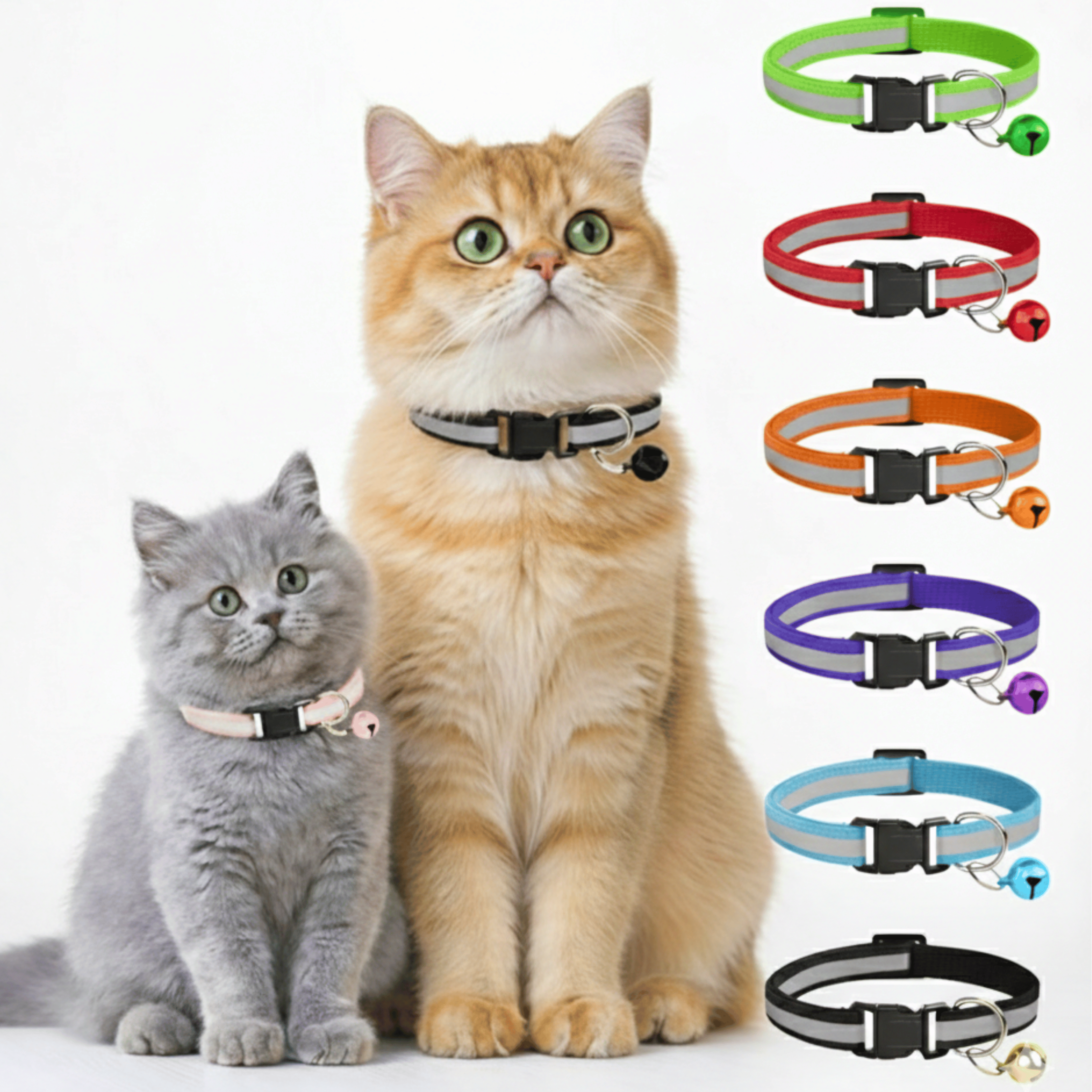 Cat & Dog Reflective Collar With Bell