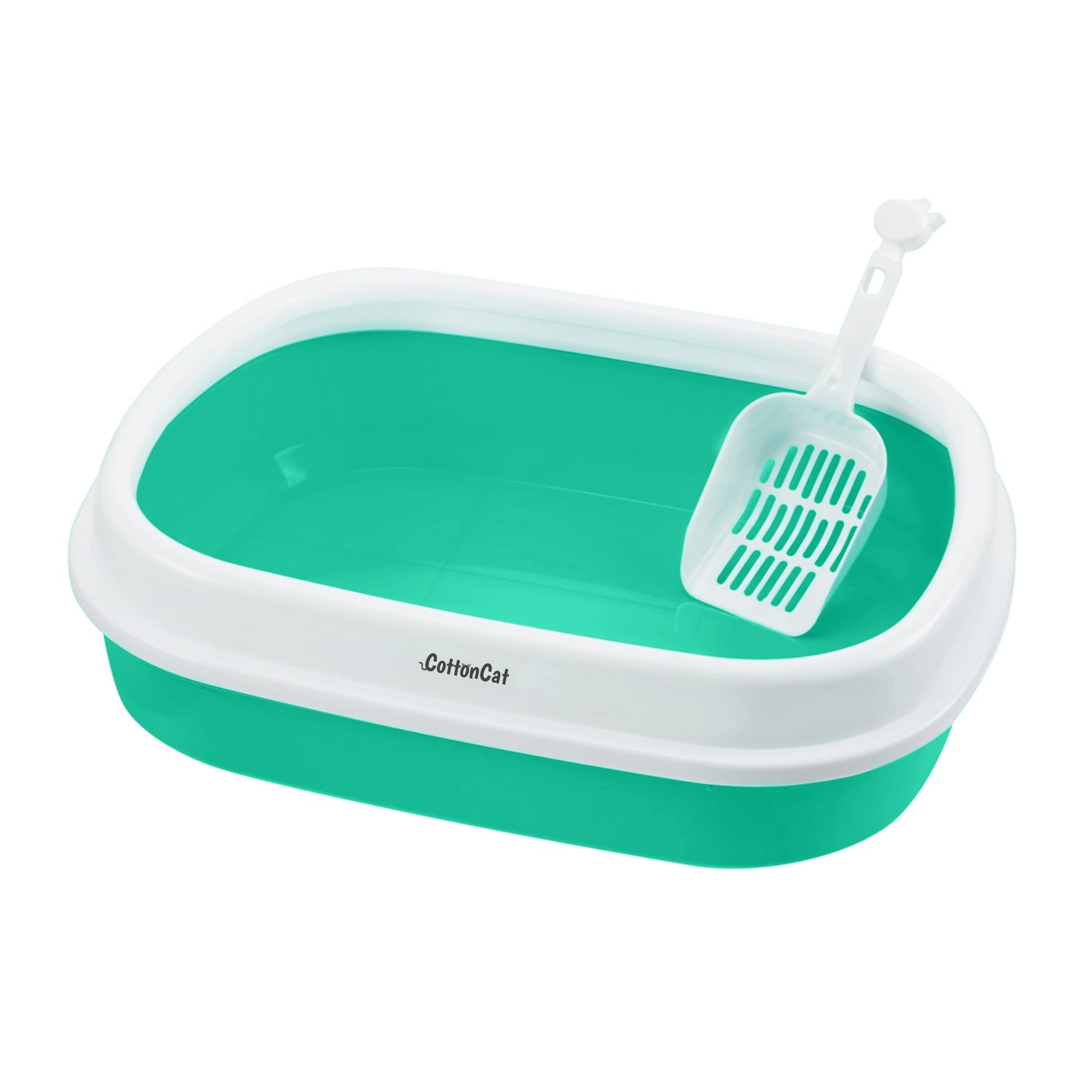 Cottoncat Turquoise Green Cat Litter Tray