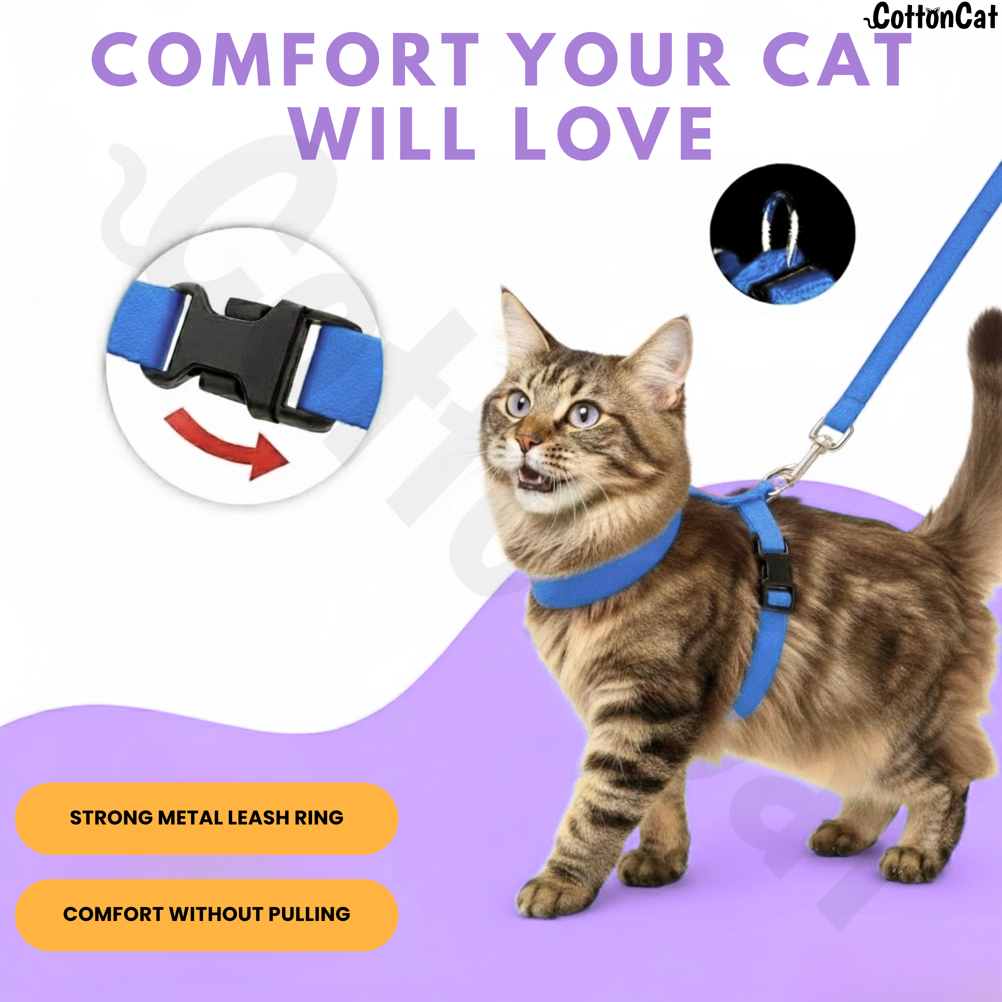 CottonCat Cat Harness Combo of 2