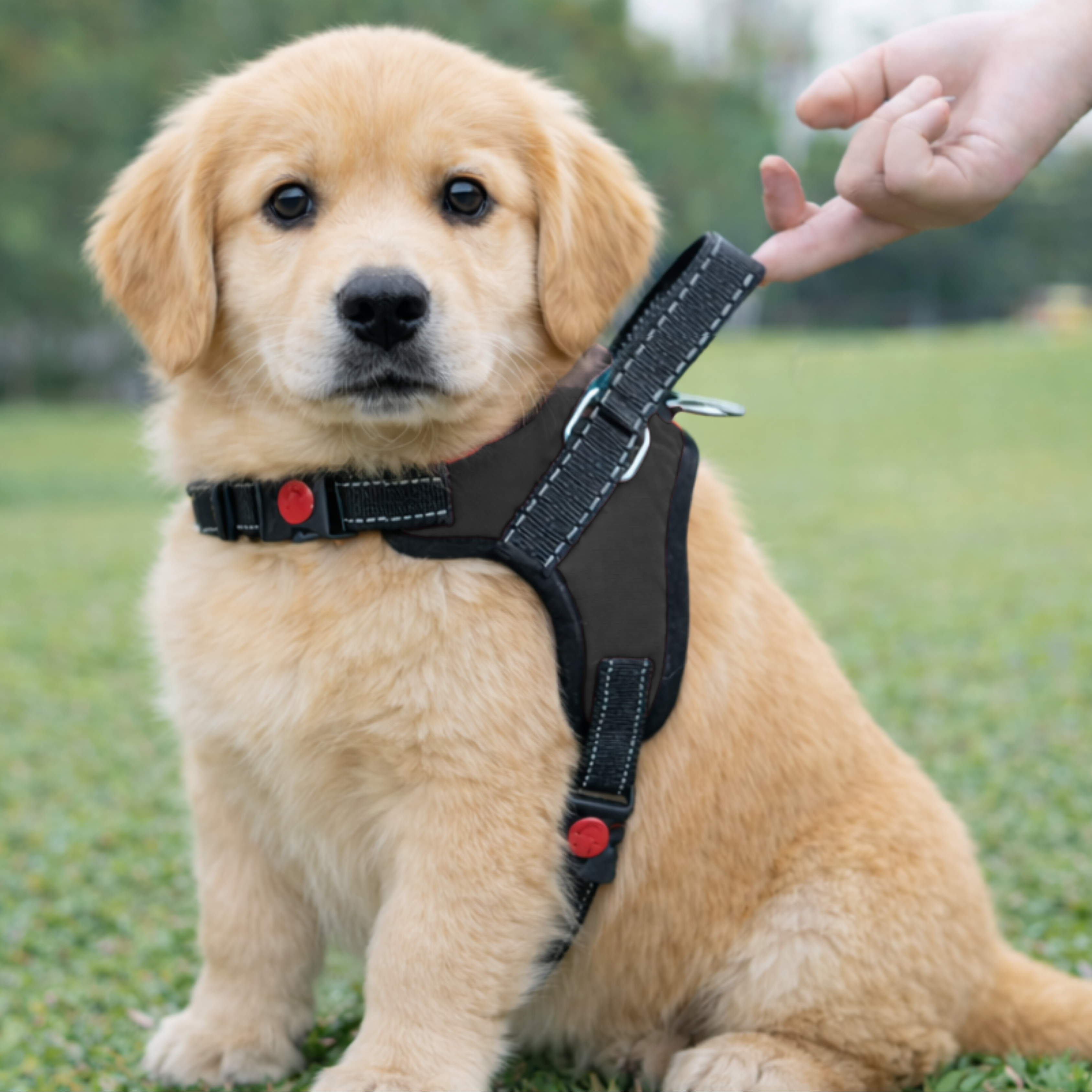 Cat Dog Reflective Harness Black