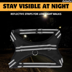Cat Dog Reflective Harness Black