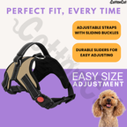 Cat Dog Reflective Harness Beige