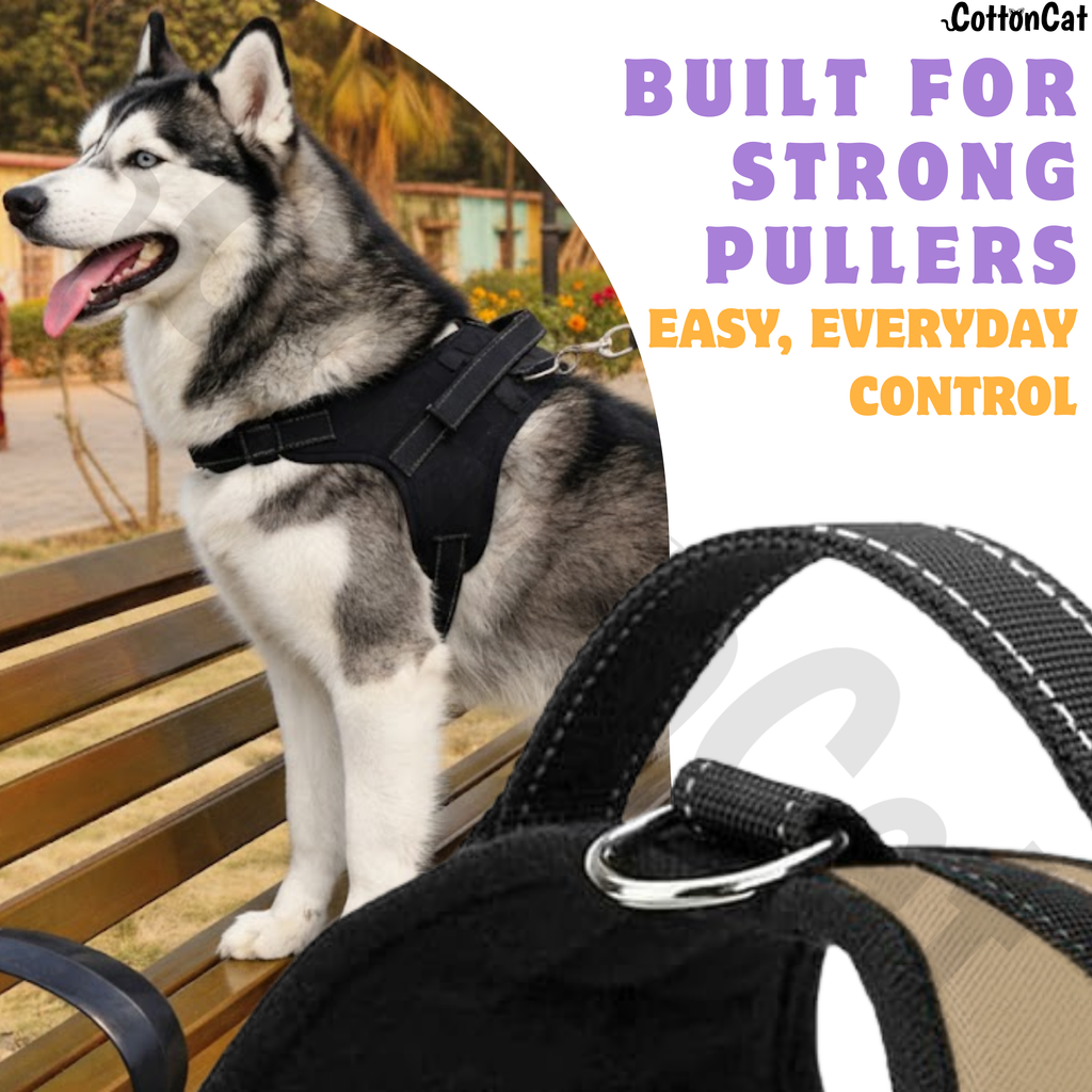 Cat Dog Reflective Harness Beige