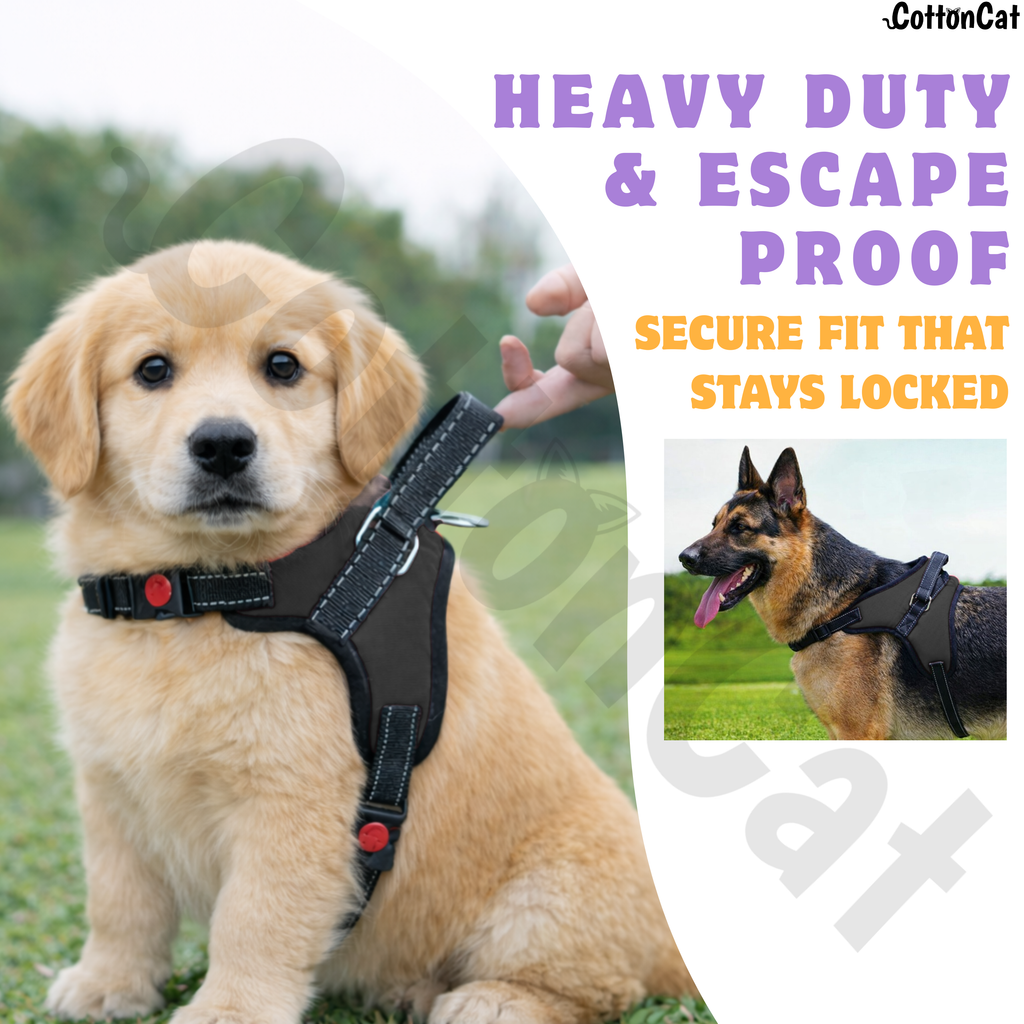 Cat Dog Reflective Harness Black