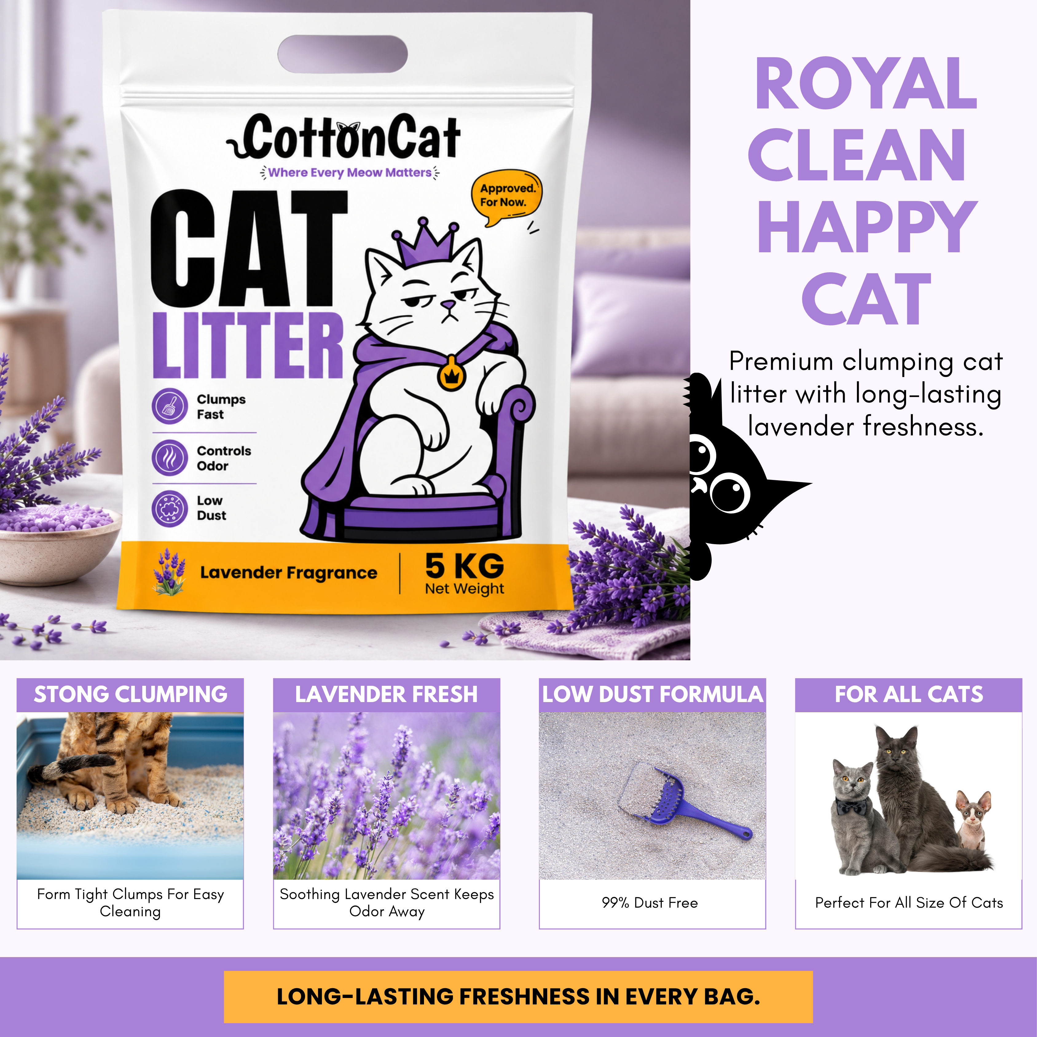 Lavender Natural Cat Litter