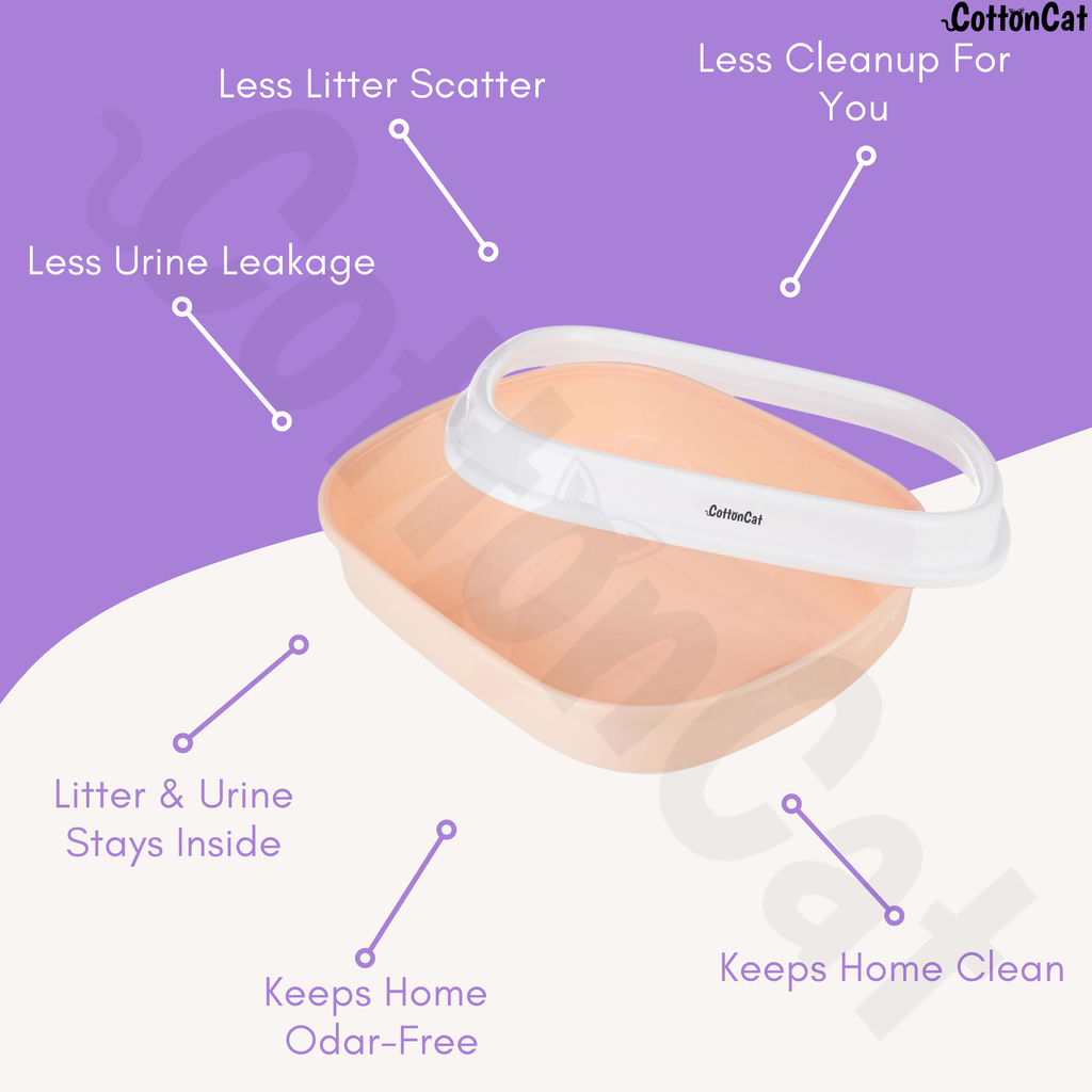 Cottoncat Peach Cat Litter Tray