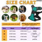 Dog Cat No Pull Harness With Reflective Leash Teal