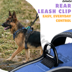 Dog Cat No Pull Harness With Reflective Leash Blue
