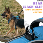 Dog Cat No Pull Harness With Reflective Leash Sky Blue