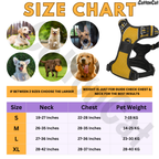 Dog Cat No Pull Harness With Reflective Leash Yellow