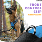 Dog Cat No Pull Harness With Reflective Leash Sky Blue