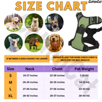 Dog Cat No Pull Harness With Reflective Leash Green