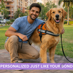 Personalized Dog Harness with Name & Phone Number Orange