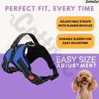 Cat Dog Reflective Harness Blue