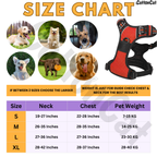 Dog Cat No Pull Harness With Reflective Leash Red