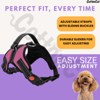 Cat Dog Reflective Harness Hot Pink