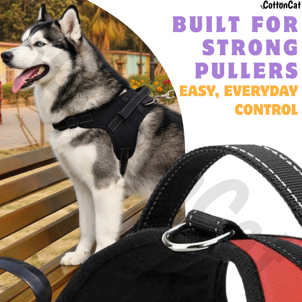 Cat Dog Reflective Harness Red