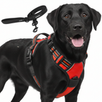 Dog Cat No Pull Harness With Reflective Leash Red
