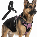 Dog Cat No Pull Harness With Reflective Leash Pink