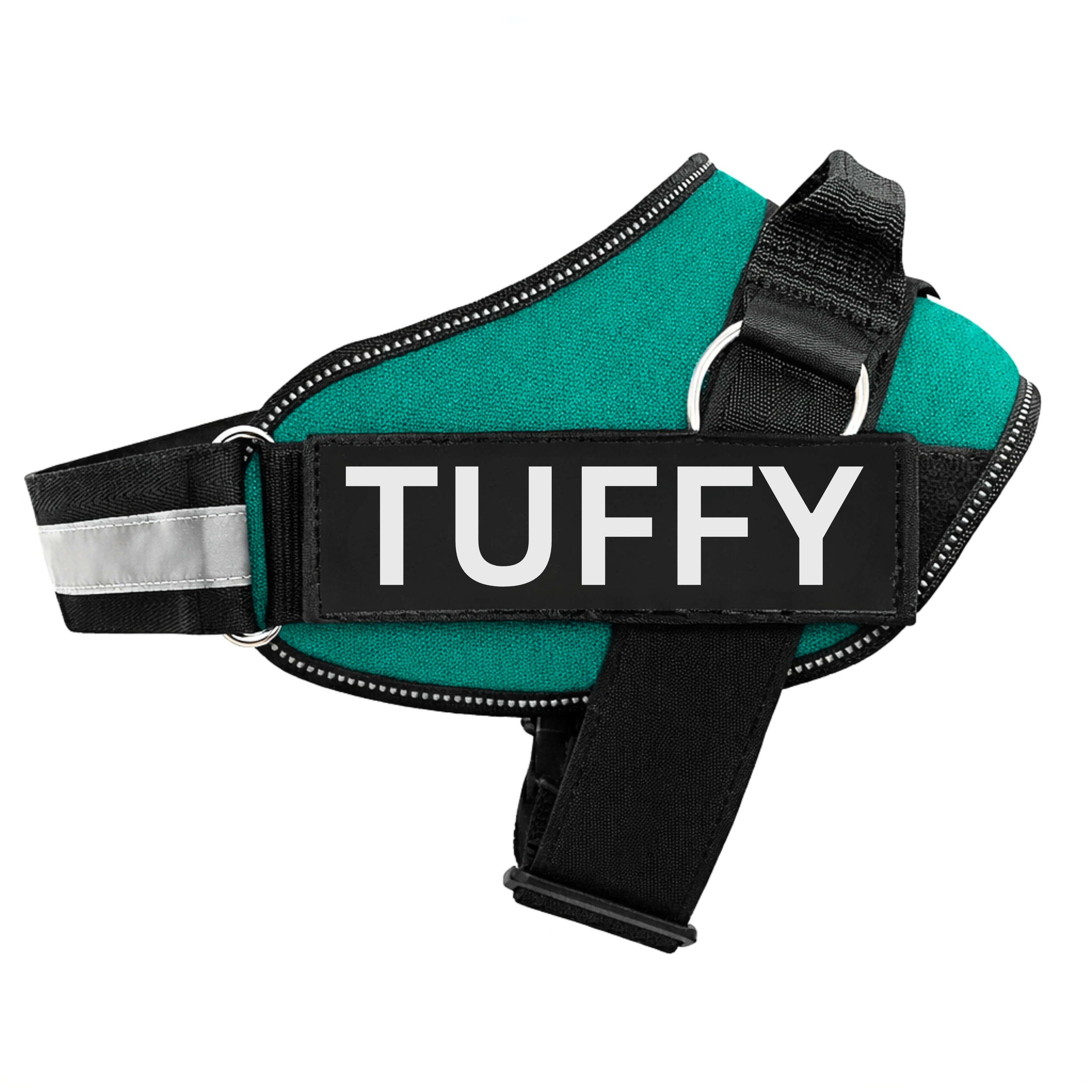 Personalized Dog Harness with Name & Phone Number Teal