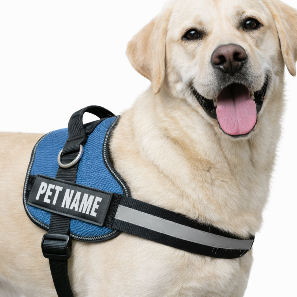 Personalized Dog Harness with Name & Phone Number Sky Blue