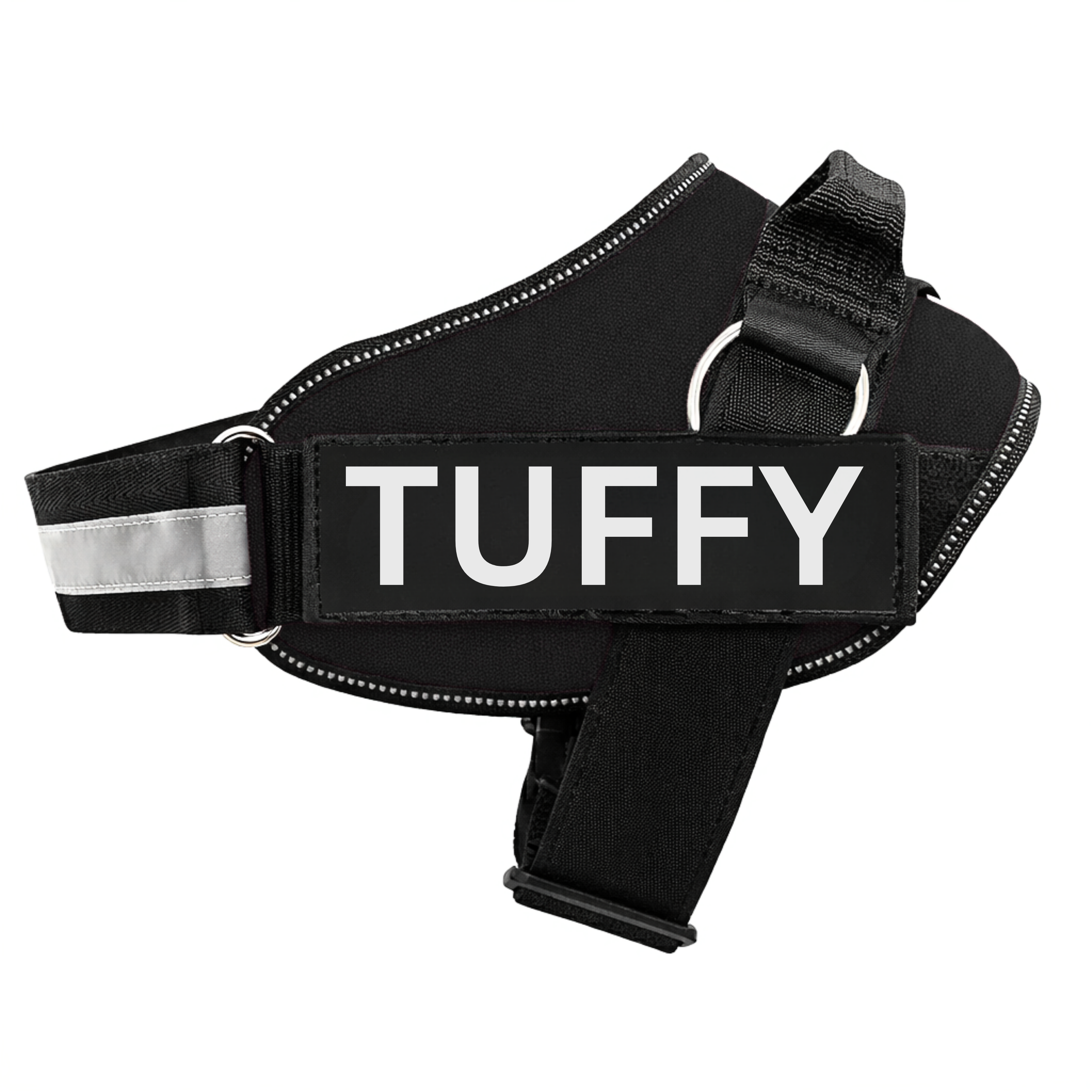 Personalized Dog Harness with Name & Phone Number Black
