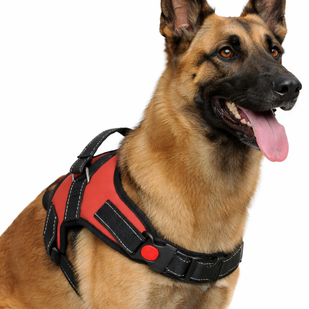 Cat Dog Reflective Harness Red