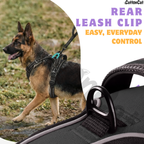 Dog Cat No Pull Harness With Reflective Leash Black