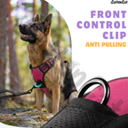 Dog Cat No Pull Harness With Reflective Leash Hot Pink