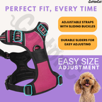Dog Cat No Pull Harness With Reflective Leash Hot Pink