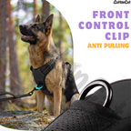 Dog Cat No Pull Harness With Reflective Leash Black