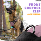 Dog Cat No Pull Harness With Reflective Leash Pink