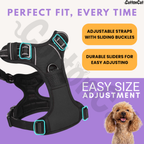 Dog Cat No Pull Harness With Reflective Leash Black