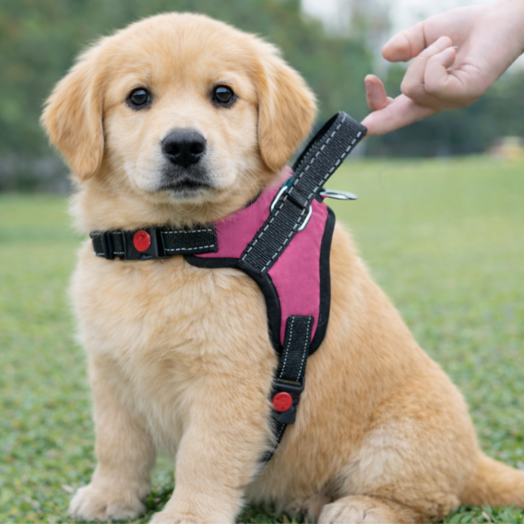 Cat Dog Reflective Harness Hot Pink