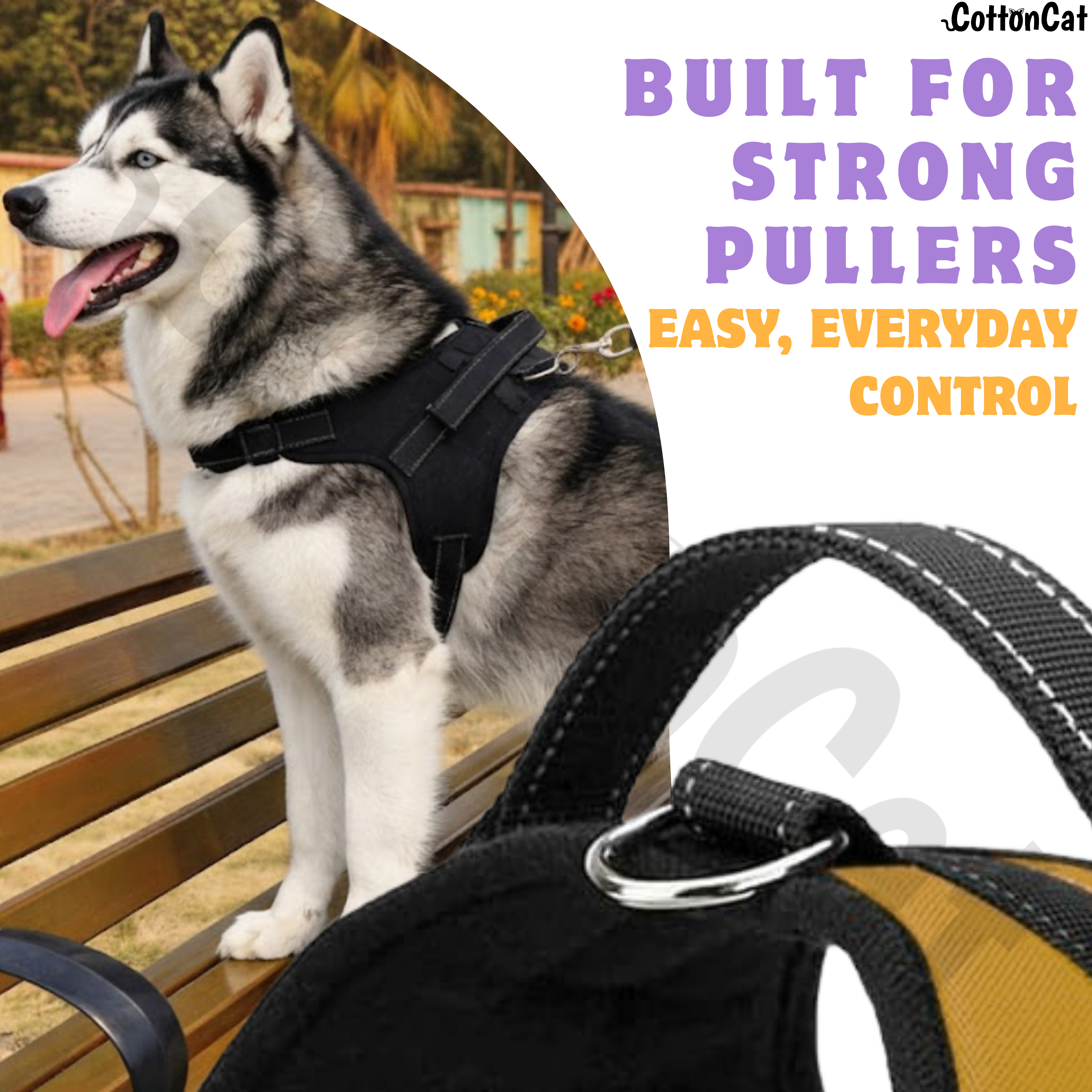 Cat Dog Reflective Harness Yellow